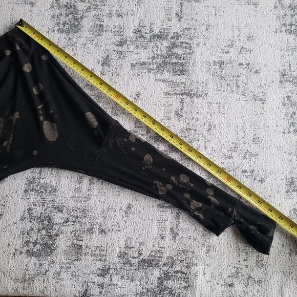 Funky Tie Dye Long Sleeve Black Gray Demobaza style top - Picture 10 of 10